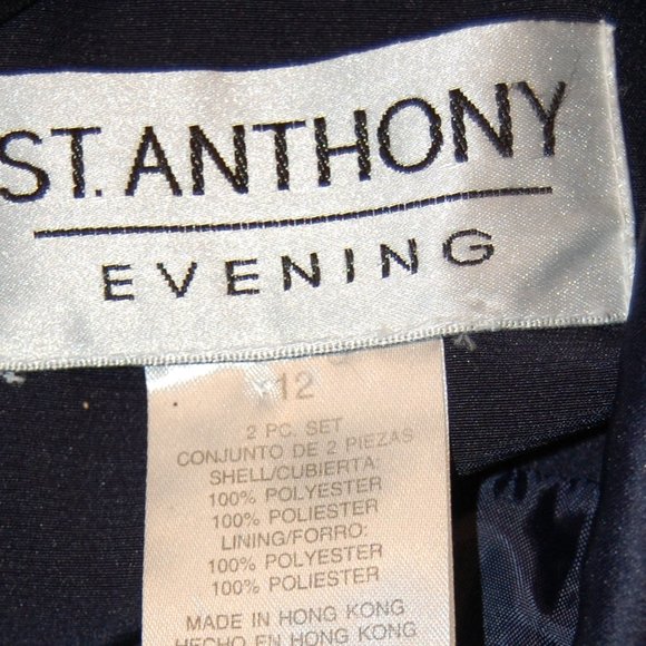 ST. ANTHONY Women's Midnight Blue Elegant  Dressy Jacket W/ Sequin Decor Size 12 - Picture 8 of 11